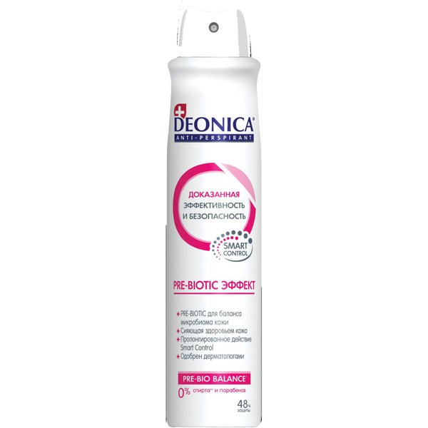 Дезодорант спрей женский DEONICA 200мл Pre-Biotic Эффект 1/6 НФ-00024774