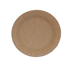 Тарелка картонная Saami (Саами) д.180 круглая крафт (100/1000шт) (121011) НФ-00017638