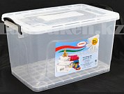 Контейнер 35л. №6 прозрачный/черный НФ-00022763