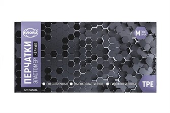 {{photo.Alt || photo.Description || 'Перчатки одноразовые AVIORA эластомер M /10х100шт/ (10) черные'}}