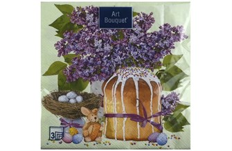 {{photo.Alt || photo.Description || 'Пасха Салфетки 33х33 3 - слойн. Art Bouquet 20 шт  (12 уп) Пасхальный кулич'}}