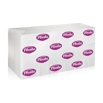 Полотенце бумажное Plushe Professional (Плюше) восстан. целлюлоза Z-слож 150л 2-слоя 1/18кор ЮГ НФ-00015375