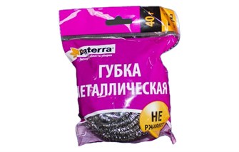 {{photo.Alt || photo.Description || 'Губка металлическая для мытья посуды ГОРНИЦА/PATERRA (патерра) 40гр СПИРАЛЬ оцинкованная  (100шт)'}}
