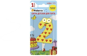 {{photo.Alt || photo.Description || 'Свечи для торта PATERRA детские цифра 2  (24шт)'}}