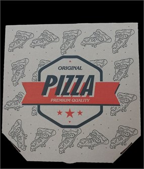 Короб для пиццы цельный гофрокартон R310*310 "ORIGINAL PIZZA" (ориджинал) бурый с печатью 50 шт. АРЧ НФ-00015870