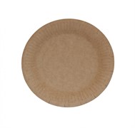 Тарелка картонная Saami (Саами) д.180 круглая крафт (100/1000шт) (121011) НФ-00017638