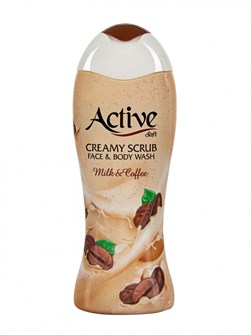 Гель-скраб для душа Active (Актив) Молоко/Кофе 400 мл ИРАН 1/16 НФ-00019071
