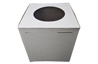 Короб картонный д/тортов с окном 300х300х450 белый (10шт) 22855