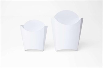 Короб стакан для фри БЕЛЫЙ большой 50/400 ЮГ НФ-00020597