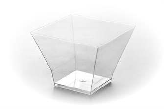Креманка "Пагода"120 мл прозрачная PS 67х67мм (25шт/20упак) 500шт в кор ВЗЛП (5032П) НФ-00023642
