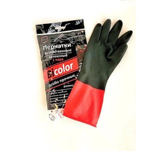 Перчатки хозяйственные BICOLOR  XL   КонтинентПак 12/120 НФ-00024951