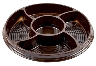 Менажница ТР-260 5-секц., кругл., коричн ДНО 1/110 НФ-00025087