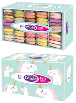 Салфетки бумажные Plushe (плюше) в коробке V-сложения 180 л, 2-х слойные 1/25 в кор ЛП НФ-00026164