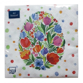 Салфетки 33х33 3 - слойн. Art Bouquet 20 шт  (12 уп) Пасхальное яйцо 25725