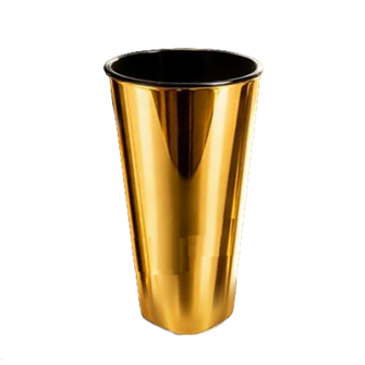 Стакан чёрный IML золотой  Bubble Cup с квадр, дном 500 мл.д.90мм.h135мм 24уп. по 18шт.(432шт/кор.) 25708