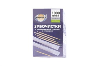 {{photo.Alt || photo.Description || 'Зубочистки в индивид. БУМАЖНОЙ упаковке с ментолом (1000шт) АВИОРА (1/30уп)'}}