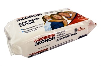 {{photo.Alt || photo.Description || 'Влажные салфетки Смарт Эконом (77шт)  Для всей семьи (24уп)'}}