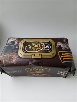 Влажные салфетки Прайм 120 л "Парфюмированные" КОФЕ  клапан 12 шт. в кор. НФ-00002912