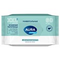 Полотенца влажные (60шт) AURA FAMILY (10уп) НФ-00020655