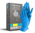 Перчатки BENOVY СИНИЕ (100шт) 100% нитрил размер L (бенови) 1/10 в кор НДС НФ-00024875
